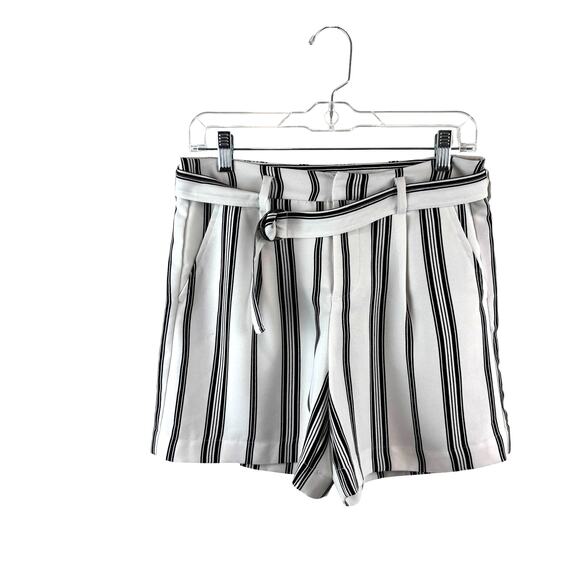 Sanctuary Pants - Sanctuary Belted Trouser Shorts Striped 2